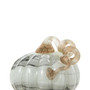 Faux Marble Glass Pumpkin Gourd Set, 3 Piece