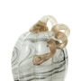 Faux Marble Glass Pumpkin Gourd Set, 3 Piece