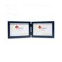 Hinged Double Blue Wood Picture Frame - Gallery Collection - 4" x 6"