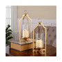 Lucy Gold Candleholders, Set of 2