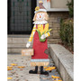 Metal Scarecrow Yard Stake Standing Hanging Sign, 37.25"