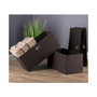 Torino 3-Pc Set Folding Fabric Baskets Chocolate