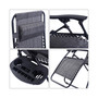 2PC Folding Zero Gravity Reclining Lounge Chairs Beach Patio W/Utility Tray