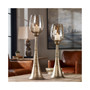 Badal Antiqued Gold Candleholders, Set of 2