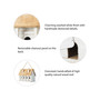 14.25" Oversized Cottage Birdhouse with Natural Roof