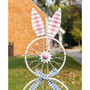 Metal Easter Wheel Bunny Yard Stake or Wall Decor, 38"