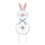Metal Easter Wheel Bunny Yard Stake or Wall Decor, 38"