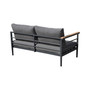 4 Piece Outdoor Aluminum Sectional Sofa Set with Cushions