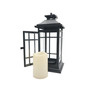 Battery Operated Metal Lantern with LED Candle - Window