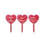 15" Wooden Heart-Shaped Yard Stake Set, 3 Piece