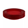 4 Piece 8.5" Stoneware Salad Plate Dish Set