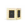Double Heart Frame Gold 5x7