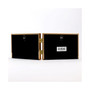 Polished Metal Hinged Double Picture Frame - Bead Border Design, 6" x 4"