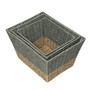 Set of 3 Square Nesting Seagrass Baskets