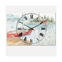 Lake House 3 Panels Metal Wall Clock