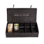 Rattan 5 Section Tea Box with Lid