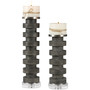 Karun Concrete Candleholders, Set of 2