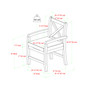 Acacia Wood Simple Patio 5-Piece Dining Set w/ x-shaped back - Brown
