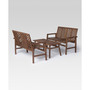 3 Piece Chevron Outdoor Patio Loveseat Chat Set