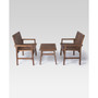 3 Piece Chevron Outdoor Patio Loveseat Chat Set