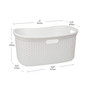 Basket Collection Laundry Basket, Cut Out Handles, Ventilated, Set of 2