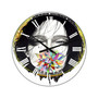 Black Blossom Oversized Modern Wall Clock - 36" x 28" x 1"