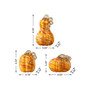 Multi Stripes Glass Pumpkin Gourd, Set of 3