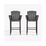 Outdoor Wicker Bar Stools Set of 2