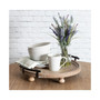 Bruillet Round Wooden Footed Tray - 15" x 3.75"