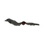 Hanging Halloween Bat Decoration with Red Eyes, 30"