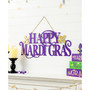 24" L Metal "Happy Mardi Gras" Wall Decor