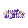 24" L Metal "Happy Mardi Gras" Wall Decor