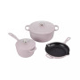 Five Piece Enameled Cast Iron Cookware Set