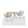 Juniper 3 Piece Indoor Outdoor Wicker Bistro Set