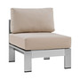 Shore 3 Piece Outdoor Patio Aluminum Sectional Sofa Set Orange