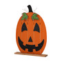 30" H Lighted Wooden Pumpkin Porch Decor