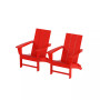 Modern Outdoor Folding Adirondack Chair (Set of 2)