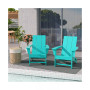 Modern Outdoor Folding Adirondack Chair (Set of 2)