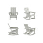 Modern Adirondack Outdoor Rocking Chair (Set of 4)