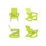 Modern Adirondack Outdoor Rocking Chair (Set of 4)