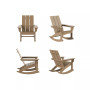 Modern Adirondack Outdoor Rocking Chair (Set of 4)