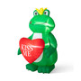 6' H Lighted Valentine's Inflatable Frog with Heart Decor