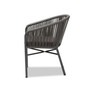 Marcus Modern and Contemporary Rope and Metal Outdoor Dining Chair