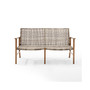 Ridley Outdoor Wicker and Metal Loveseat