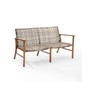 Ridley Outdoor Wicker and Metal Loveseat