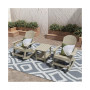 3-Piece Outdoor Patio Adirondack Rocking Chair with Side Table Set