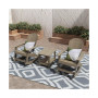 3-Piece Outdoor Patio Adirondack Rocking Chair with Side Table Set