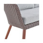 Athens All-Weather Wicker Seat Outdoor Bench with Cushions