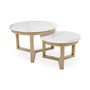Reid Outdoor 23" Round Porcelain Top Nesting Table