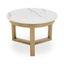 Reid Outdoor 23" Round Porcelain Top Nesting Table
